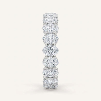 4CT Oval Cut Lab Grown Diamond Eternity Ring