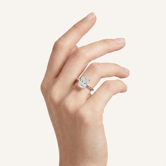 1.50 CT Radiant Cut Lab Grown Diamond Solitaire Ring