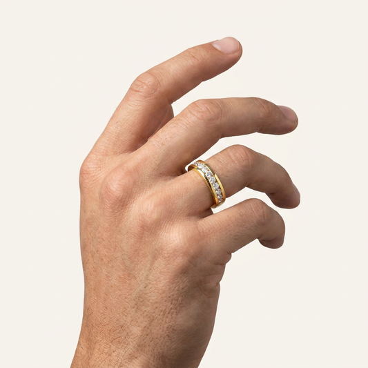 1CT Round Cut Lab Grown Diamond Men's Band