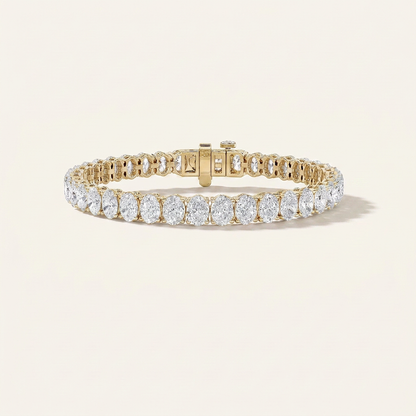 15CT Oval Cut Lab Grown Diamond Tennis Bracelet