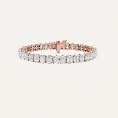 16.5CT Oval Cut Lab Grown Diamond Tennis Bracelet