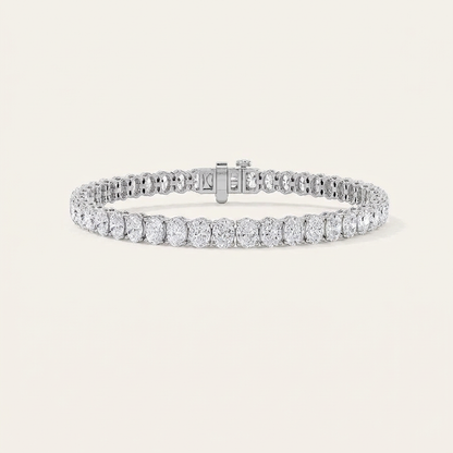 12.5CT Oval Cut Lab Grown Diamond Tennis Bracelet