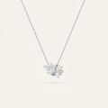2 Ct Pear Cut Lab Grown Diamond East West Solitaire Necklace