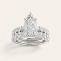 4.00CT Pear Cut Lab Grown Diamond Bridal Set