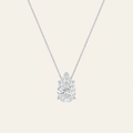 3 Ct Pear Cut Lab Grown Diamond East West Solitaire Necklace