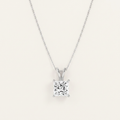 2CT Princess Cut Lab Grown Diamond Pendant Necklace