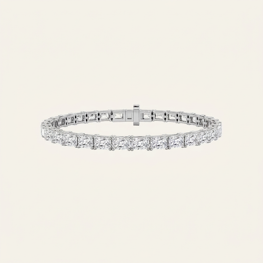 10CT Radiant Cut Lab Grown Diamond East West Tennis Bracelet