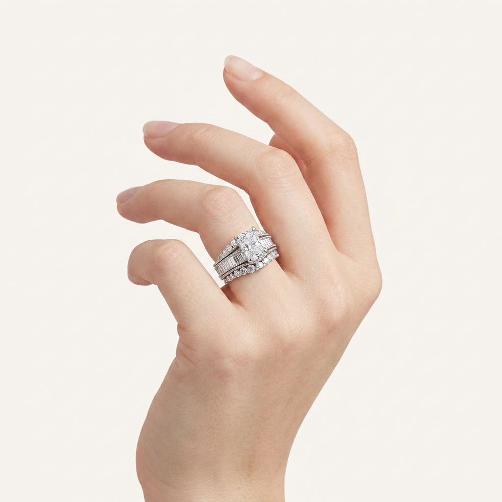 5.72CT Princess Cut Certified Lab Grown Diamond Cluster Ring