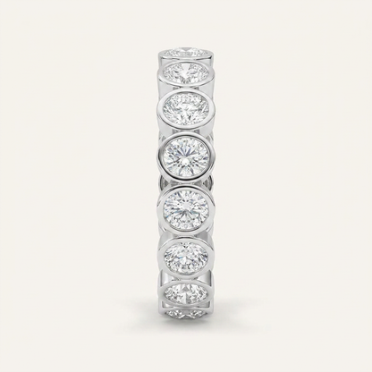 2.5CT Oval Cut Lab Grown Diamond Eternity Ring