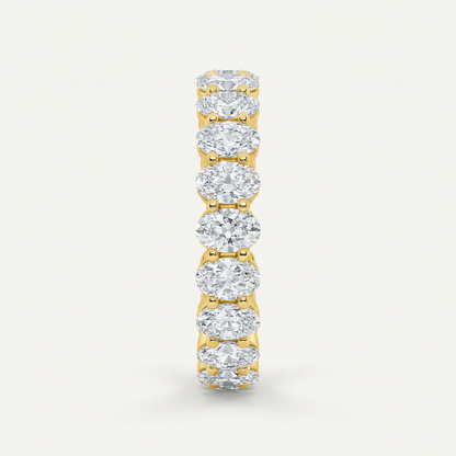 3.00 CT Oval Cut Lab Grown Diamond Split Prong Eternity Ring