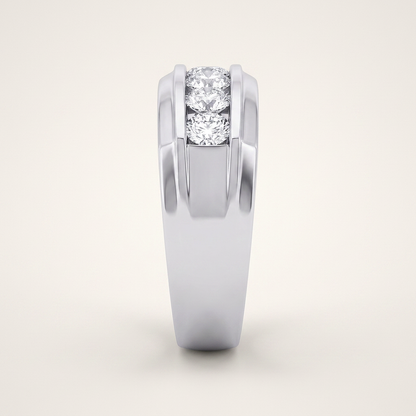 2.00CT Round Cut Lab Grown Diamond Men's Band