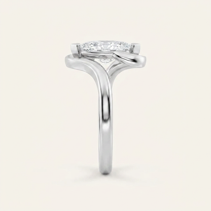 2CT Marquise Cut Lab Grown Diamond Solitaire Ring
