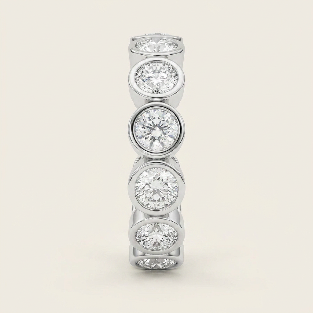 3.2CT Round Cut Lab Grown Diamond Eternity Ring