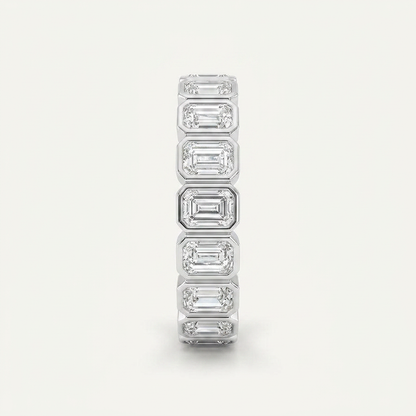 4.5CT Emerald Cut Lab Grown Diamond Eternity Ring