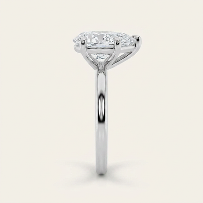 1.5CT Pear Cut Lab Grown Diamond Solitaire Ring