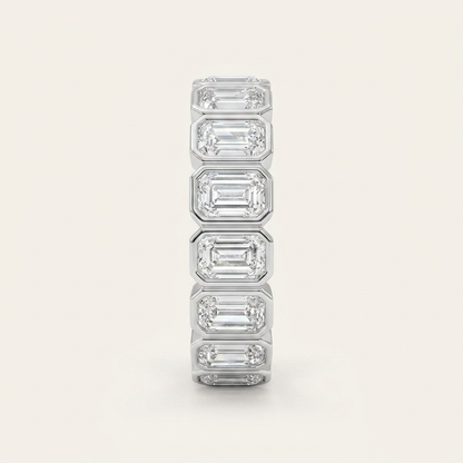 4.25CT Emerald Cut Lab Grown Diamond Eternity Ring