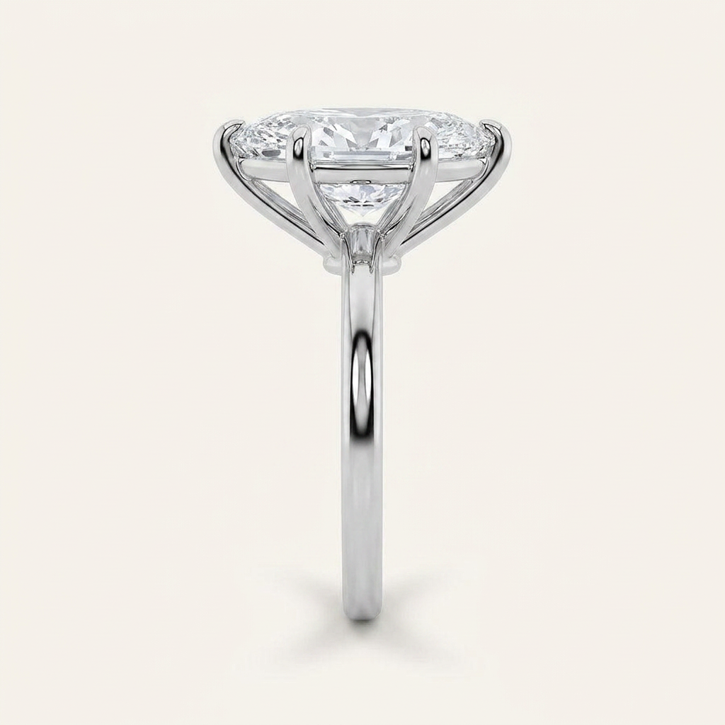 1CT Marquise Cut Lab Grown Diamond Solitaire Ring