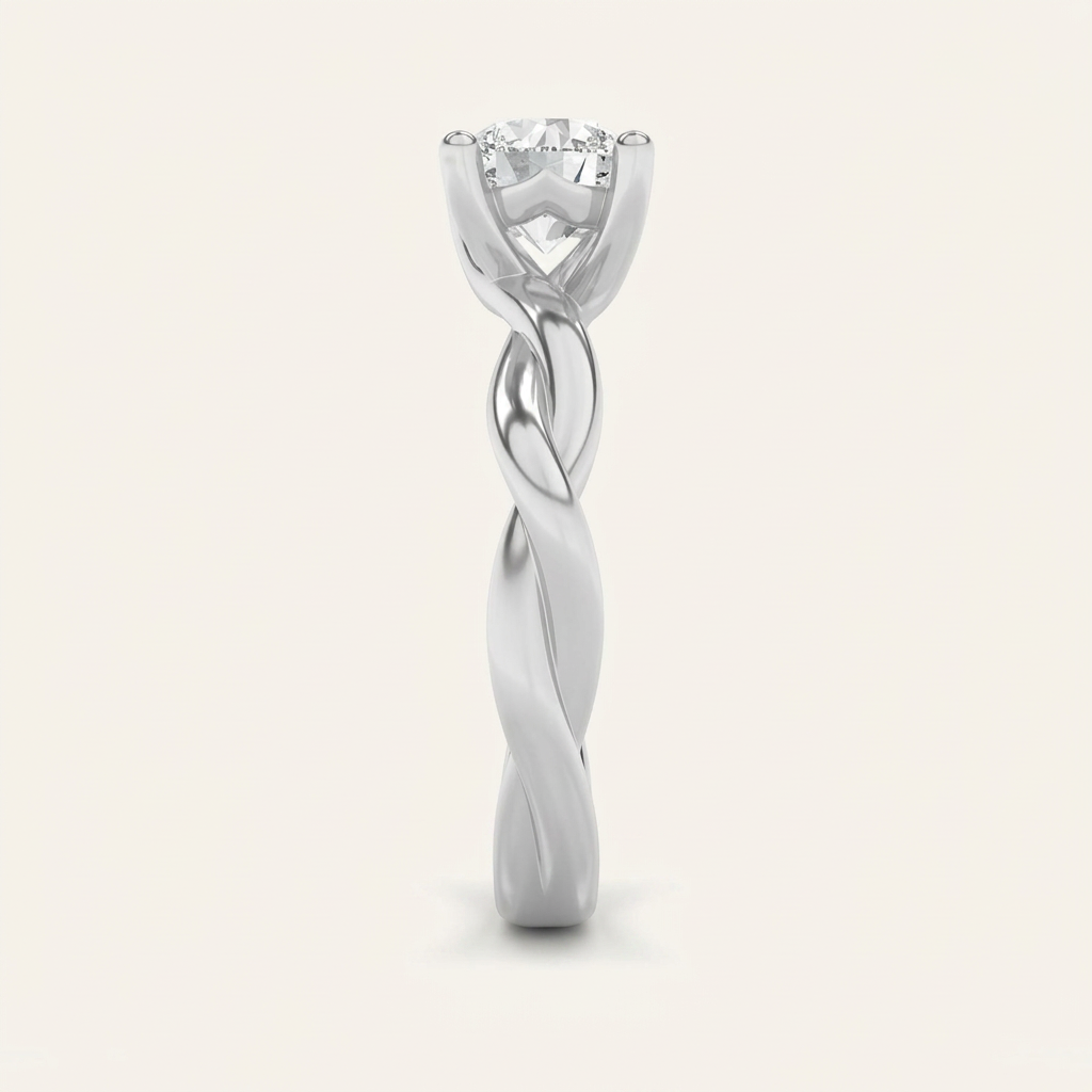 2CT Round Cut Lab Grown Diamond Solitaire Ring