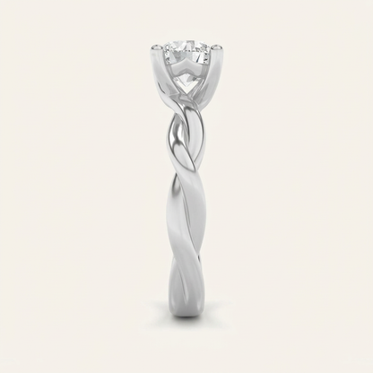 2CT Round Cut Lab Grown Diamond Solitaire Ring