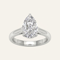 5.00CT Pear Cut Lab Grown Diamond Solitaire Ring