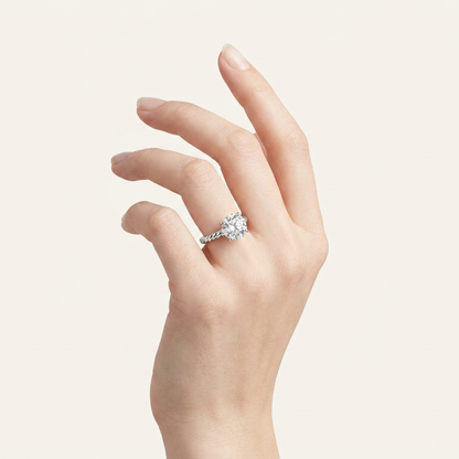 Round Cut Lab Grown Diamond Ring
