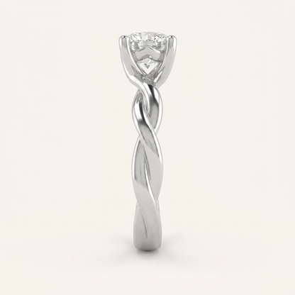 1.5CT Round Cut Lab Grown Diamond Solitaire Ring