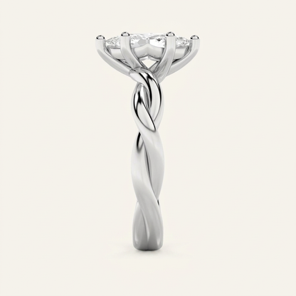 1.5CT Marquise Cut Lab Grown Diamond Solitaire Engagement Ring