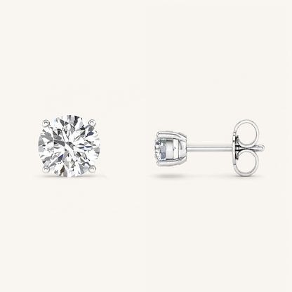 0.50 CT Round Lab Grown Diamond Earrings