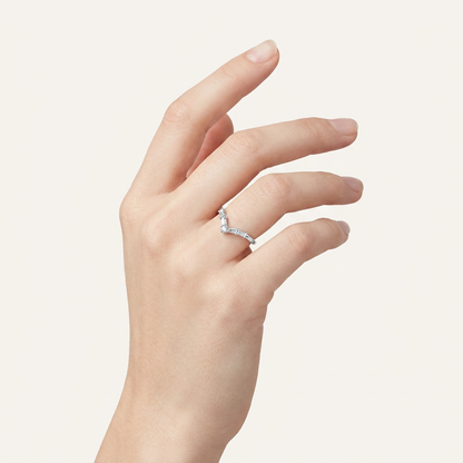 0.25CT Rectangular Certified Lab Grown Diamond Enhancer Band