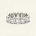 2.5CT Oval Cut Lab Grown Diamond Eternity Ring