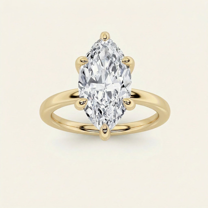 1CT Marquise Cut Lab Grown Diamond Solitaire Ring