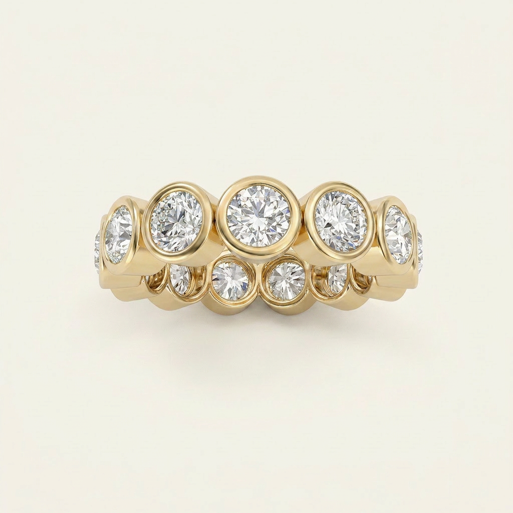 3.2CT Round Cut Lab Grown Diamond Eternity Ring