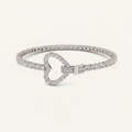 5CT Round Cut Lab Grown Diamond Heart Bracelet