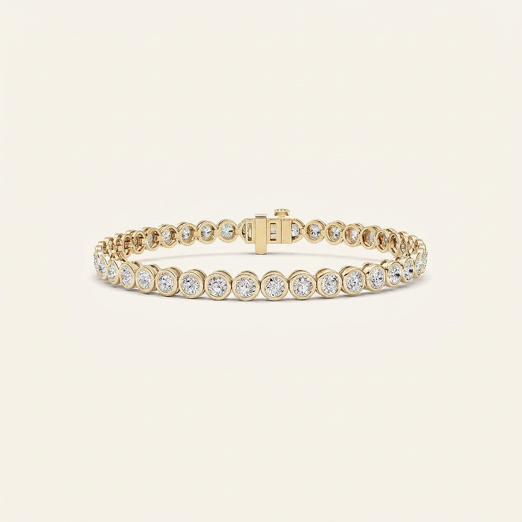5CT Round Cut Lab Grown Diamond Tennis Bracelet
