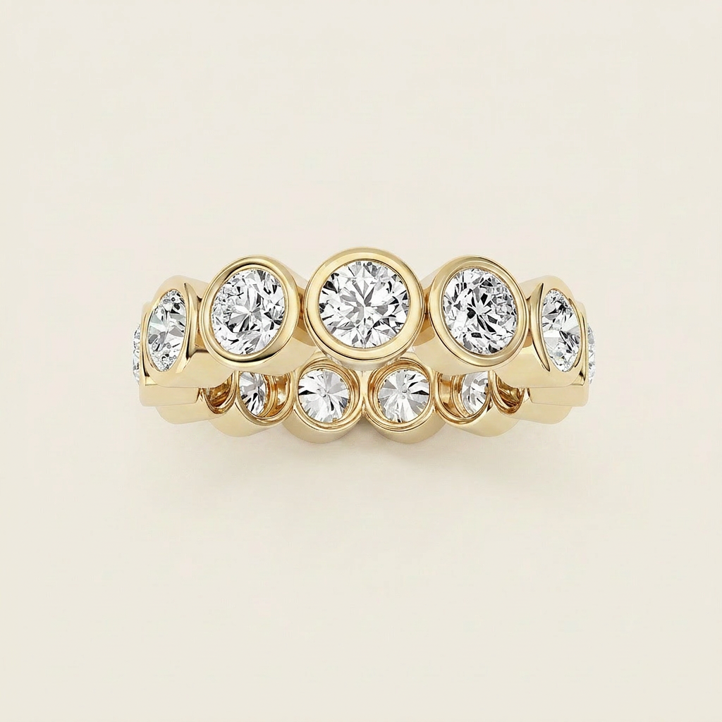 3.2CT Round Cut Lab Grown Diamond Eternity Ring