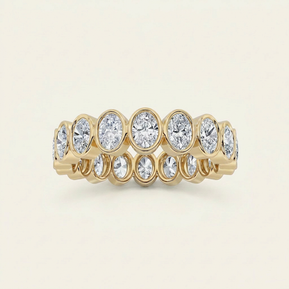 3.75CT Oval Cut Lab Grown Diamond Eternity Ring