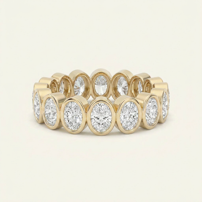 2.5CT Oval Cut Lab Grown Diamond Eternity Ring