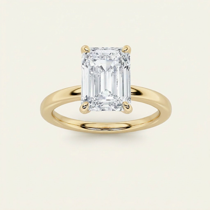 1.5CT Emerald Cut Lab Grown Diamond Solitaire Ring