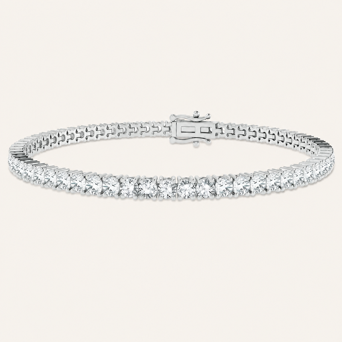 5.00CT Round Cut Lab Grown Diamond Tennis Bracelet