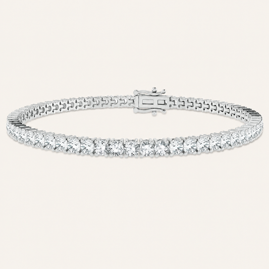 3.00CT Round Cut Lab Grown Diamond Tennis Bracelet