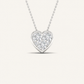 0.50CT Round Cut Lab Grown Diamond Heart Pendant Necklace