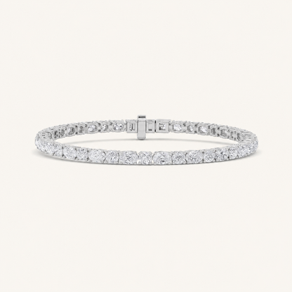 6.75CT Oval and Round Cut Lab Grown Diamond Bracelet