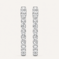 4.00CT Round Cut Lab Grown Diamond Hoop Earring