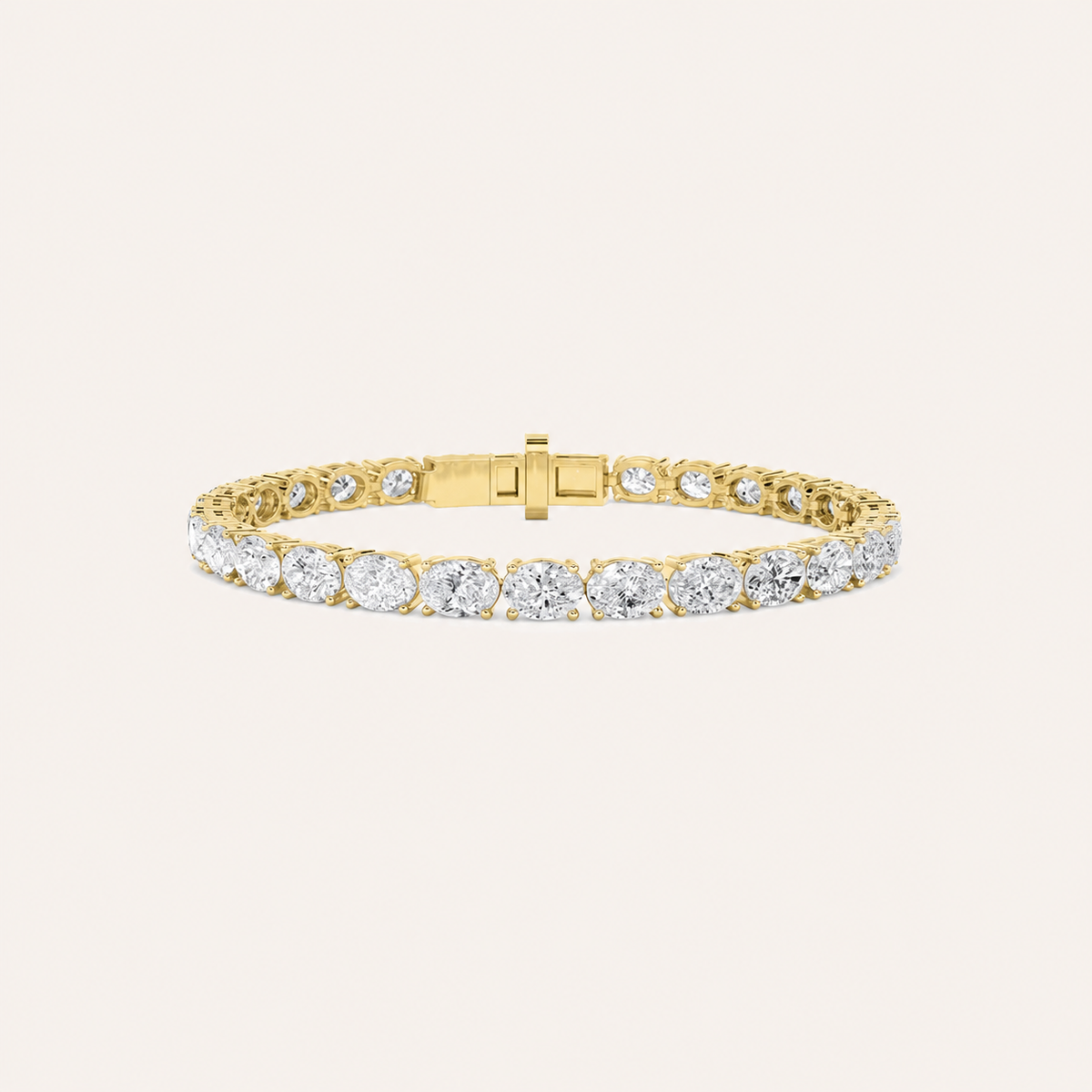 7.5CT Oval Cut Lab Grown Diamond East & West Tennis Bracelet