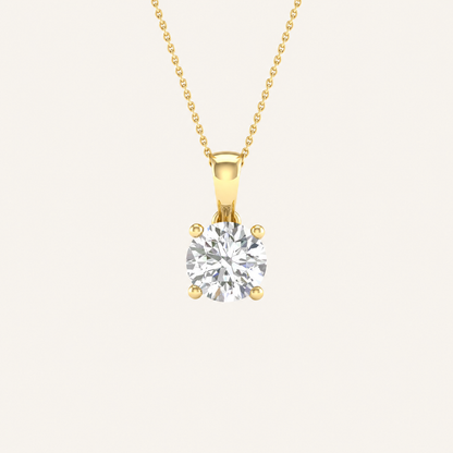 0.50CT Round Cut Lab Grown Diamond Pendant