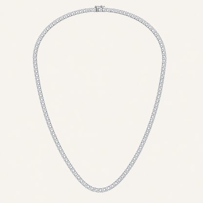 28.58CT Round Cut Lab Grown Diamond Tennis Necklace
