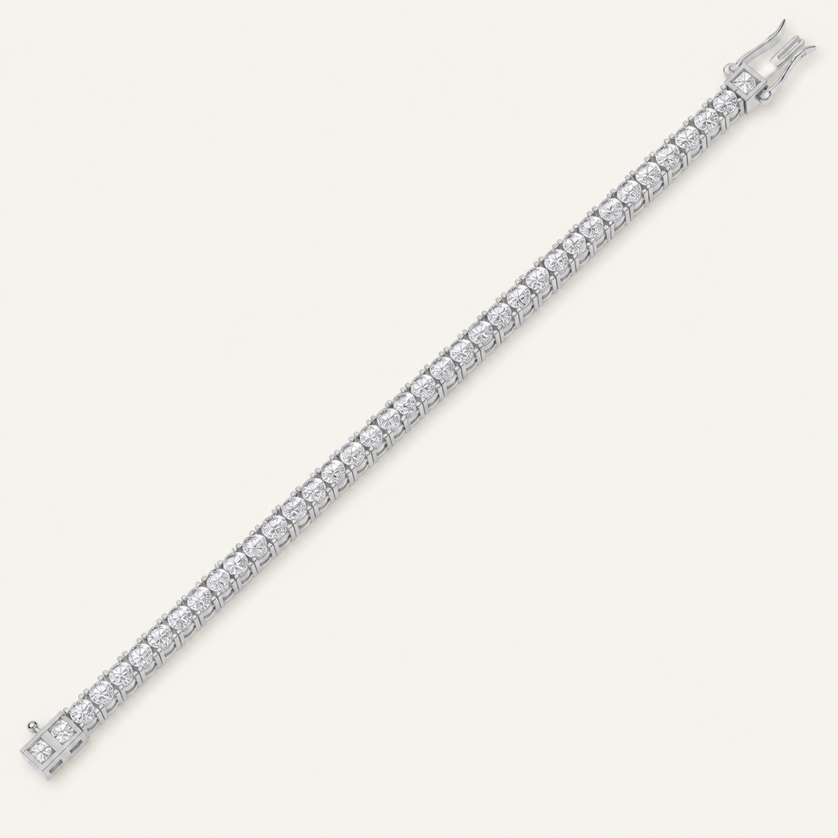 10.00CT Round Cut Lab Grown Diamond Tennis Bracelet
