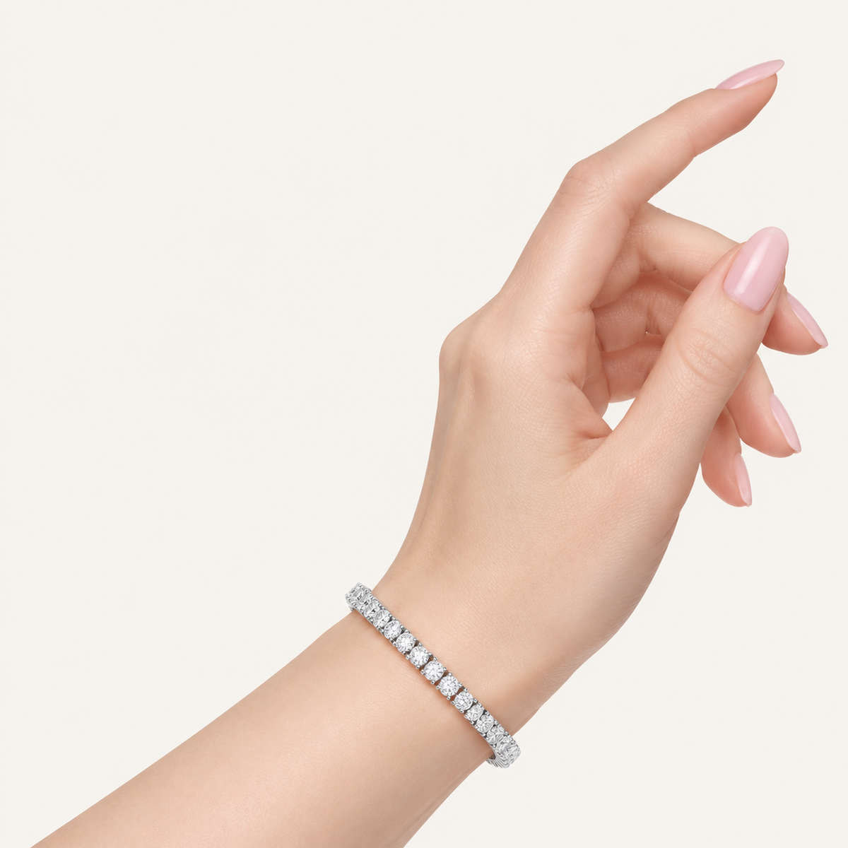 1.00CT Round Cut Lab Grown Diamond Tennis Bracelet