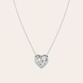 2CT Heart Cut Lab Grown Diamond Pendant Necklace