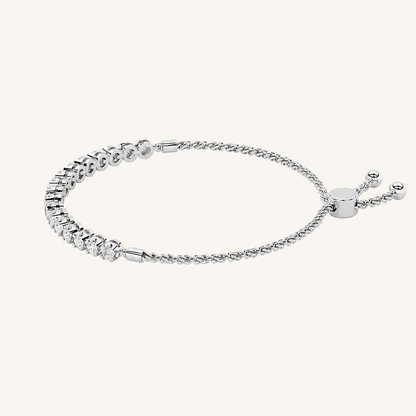 1CT Round Cut Lab Grown Diamond Bolo Bracelet